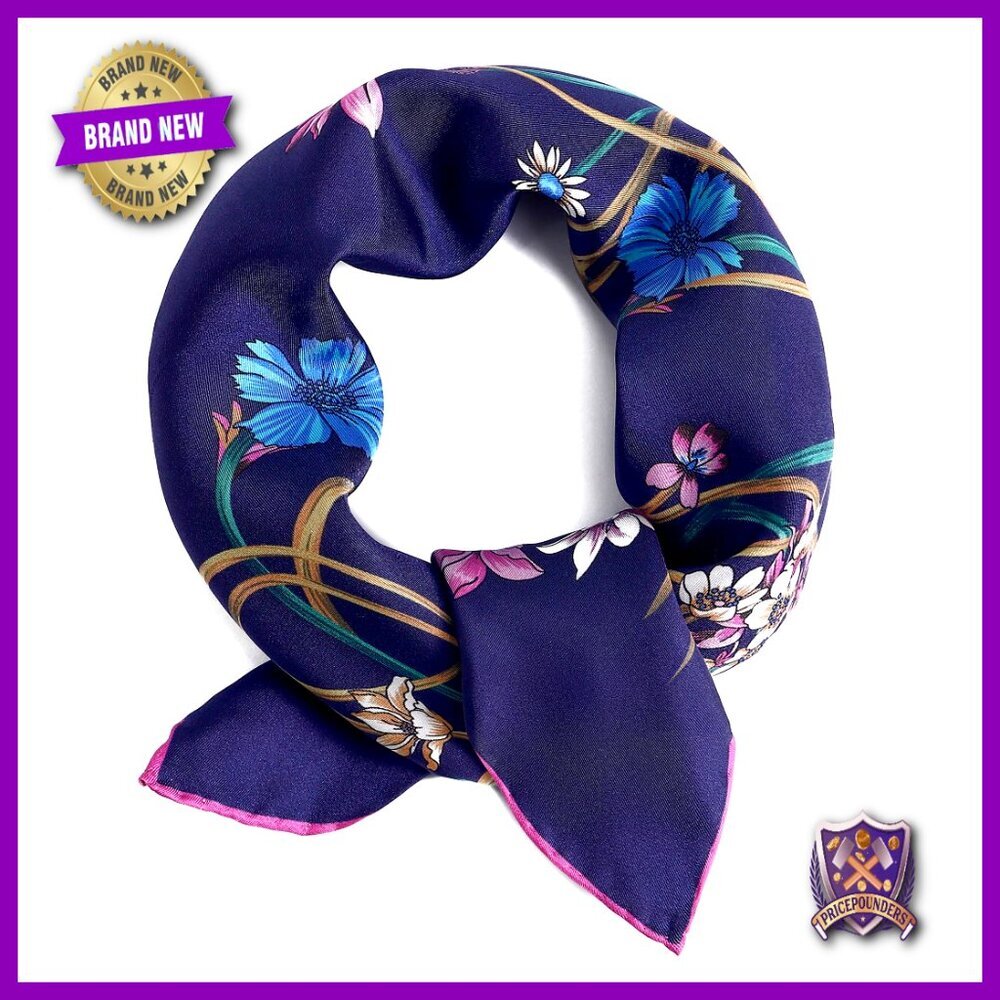 21x21 Inch 100% Pure Mulberry Silk Scarf Square Twill Fashion Accessory